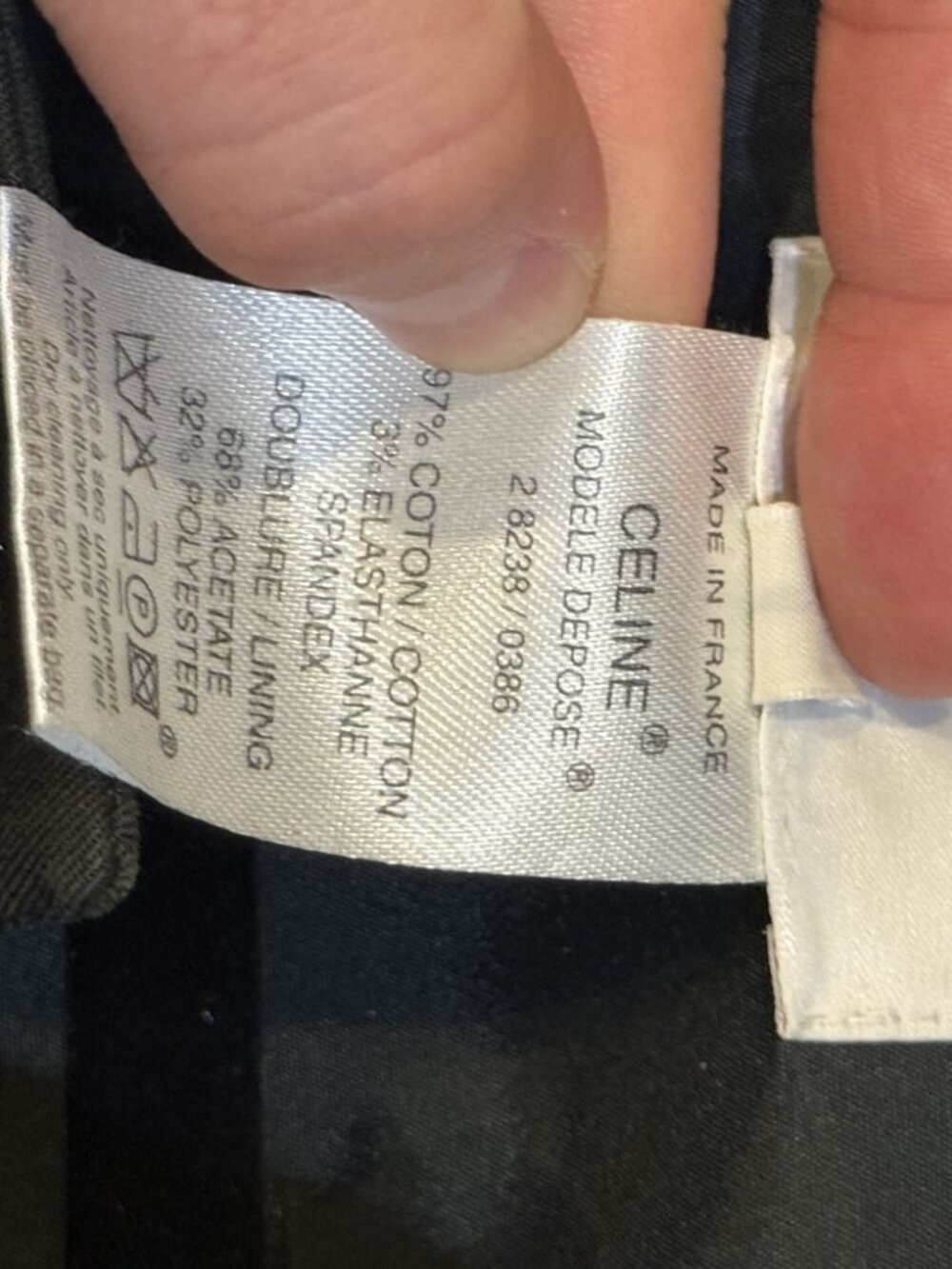 Celine Olive Cotton Belted Trench Coat Made in France FR 40